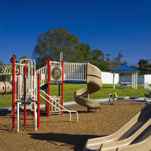 Tan And Red Playground